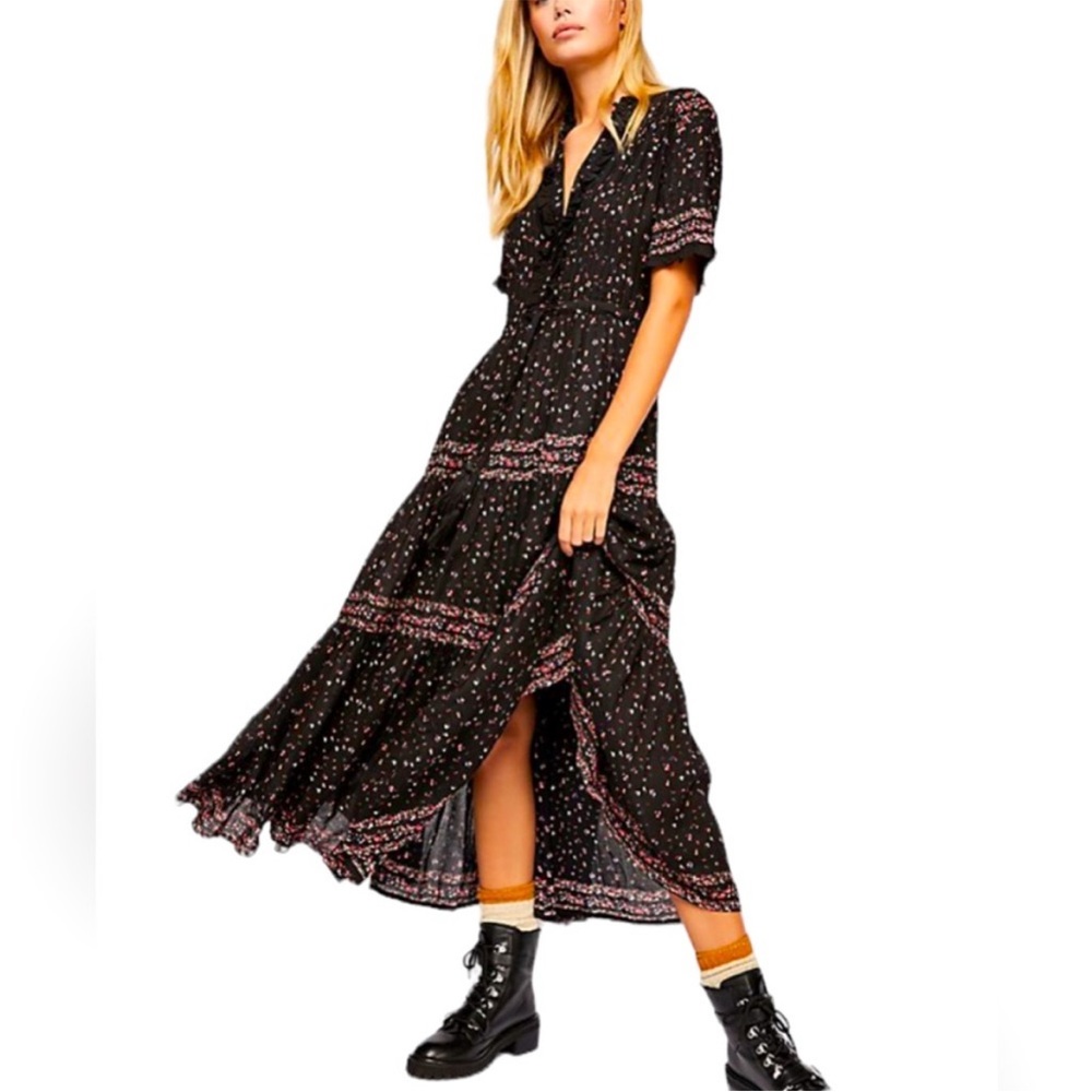 Free People Rare Feelings Maxi Dress Size Medium